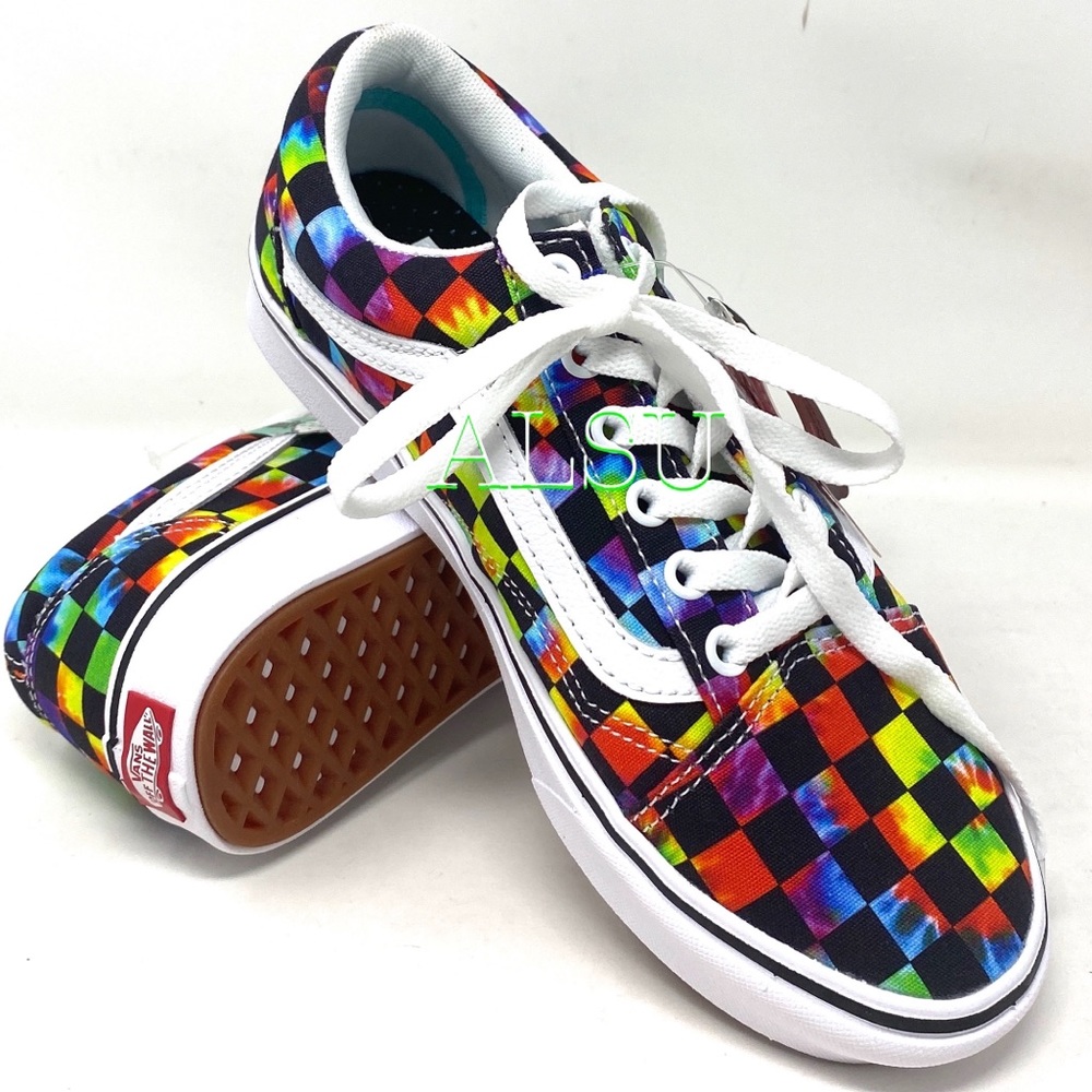 VANS Comfycush Old Skool Tie Dye Black Men Sneaker - Picture 5 of 9